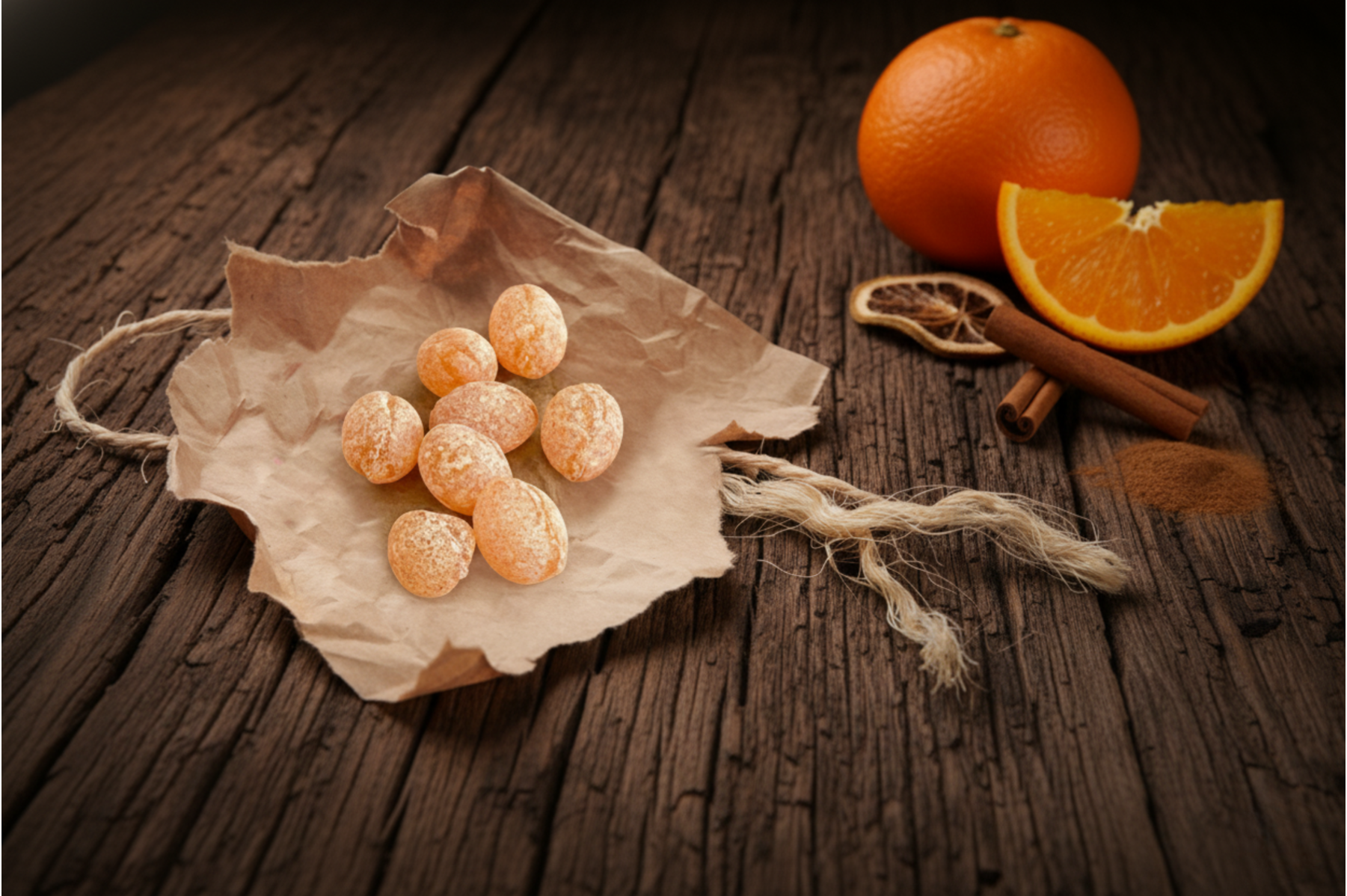 Bonbons artisanaux à l'orange et à la cannelle