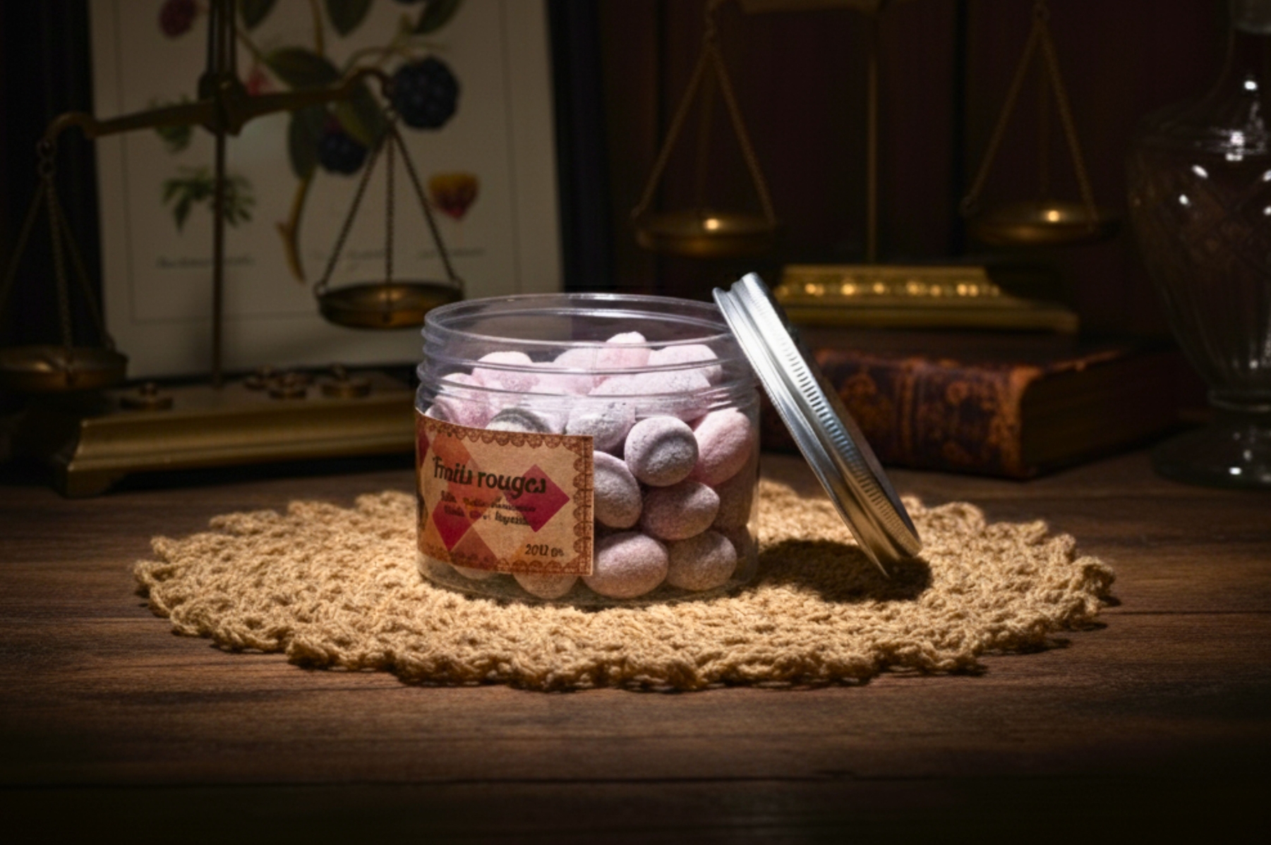 Bonbons aux Fruits Rouges - Boîtes à couvercle en aluminium