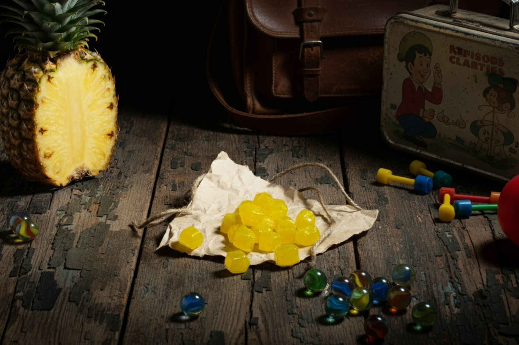 Cubes à l'ananas